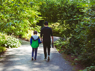 Family on a hike during coronavirus pandemic
