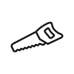hand saw icon vector symbol template