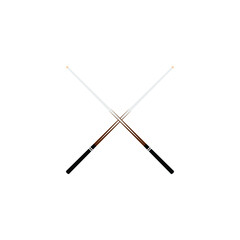 Billiard cue isolated on a white background. Vector illustration. EPS10