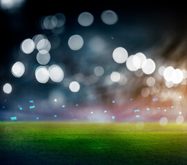 lights at night and stadium 3d render