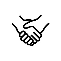 Obraz premium hand shake icon vector symbol template