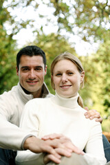 Fototapeta premium Couple smiling at the camera