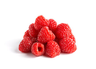 Fresh raspberry isolated on white background.