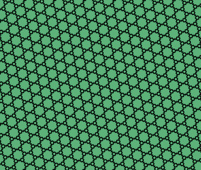 Green color geometric rhombus pattern for web, print design. Simple tile endless background. Repetitive backdrop with circles and lines. Modern decoration for website banner, poster, story.