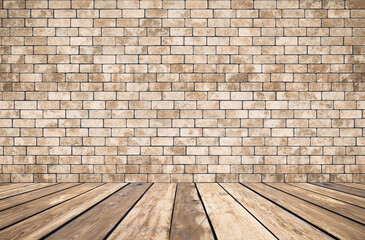 room with brick wall