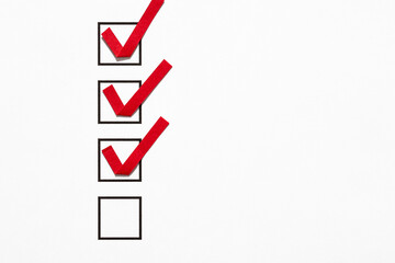 Check list and marker