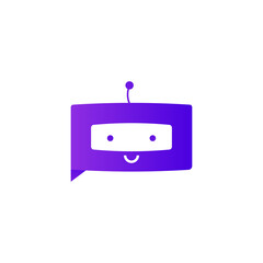 vector illustration of chatbot logo template.