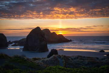 Beautiful sea stacks at the Oregon Coast, near Gold Beach