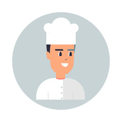Chef dibujos animados. Personaje hombre cocinando, traje o vestimenta para cocinar, comida concepto gourmet  para restaurante  