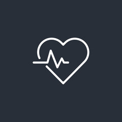 Heartbeat Icon Vector Illustration Logo Template