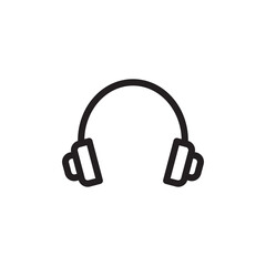 headphone icon vector symbol template