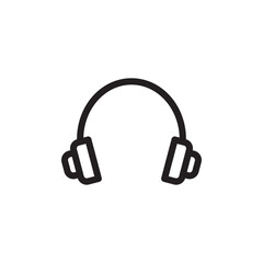 headphone icon vector symbol template