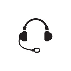 headphone icon vector symbol template