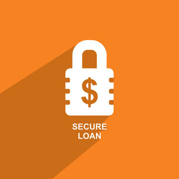 secured loan icon, Business icon vector