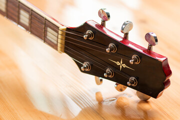 acoustic guitar close up