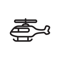helicopter icon vector symbol template