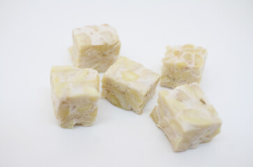 photo of fermented soybean cake slices