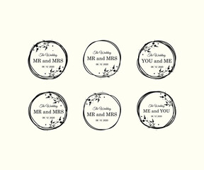 Frame collection logo design wedding