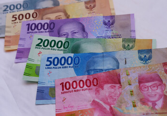Indonesian Rupiah Paper Currency from small to biggest money