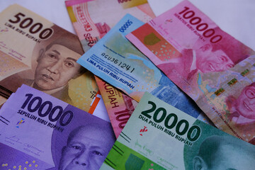 Indonesian Rupiah Paper Currency from small to biggest money