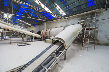 Compound fertilizer production line in a factory, China