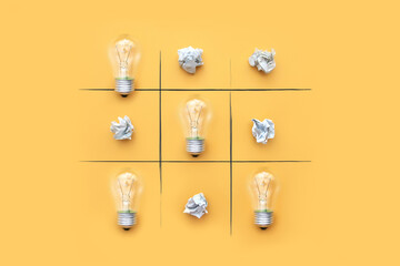 Competition between new creative thinking and lack of ideas. Winning creative thinking