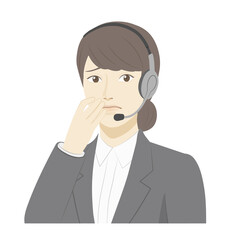 Illustration of a woman / worried