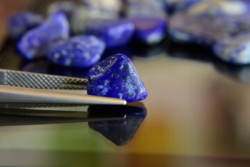 Lapis Lazuli Beautiful natural blue stone For making jewelry	