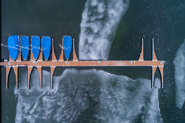 Aerial photo of Sailing boats in Lake Balaton