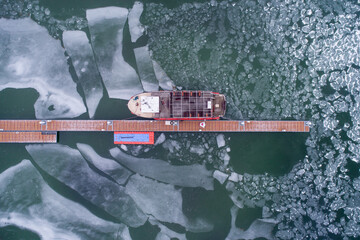 Aerial photo of Sailing boats in Lake Balaton