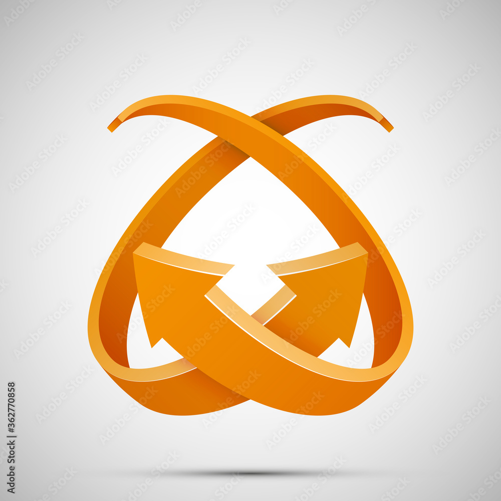 Poster Arrow banners set. Direct shape. 3d Abstract Background. Business infographic presentation diagram. Section compare service. Up and down trend. Paper index. Exact pointer