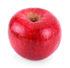 Fresh red apple isolated on white background