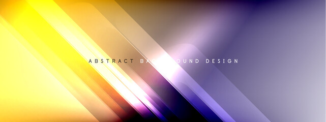 Motion concept neon shiny lines on liquid color gradients abstract backgrounds. Dynamic shadows and lights templates for text