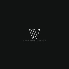 Creative letter W minimal design.icon used for your company logo.