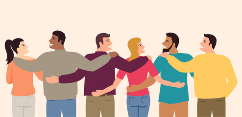 Group of multi ethnic people for International Youth Day