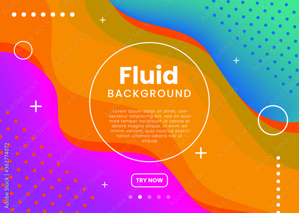 Poster abstract fluid 3d background with liquid modern shapes . isolated vector elements
