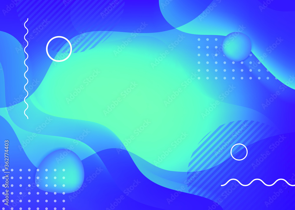 Poster abstract fluid 3d background with liquid modern shapes . isolated vector elements