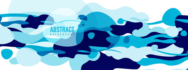 Trendy liquid style shapes abstract design, dynamic vector background for placards, brochures, posters, web landing pages, covers or banners