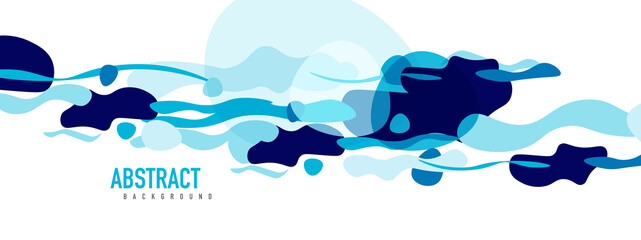 Naklejka premium Trendy liquid style shapes abstract design, dynamic vector background for placards, brochures, posters, web landing pages, covers or banners