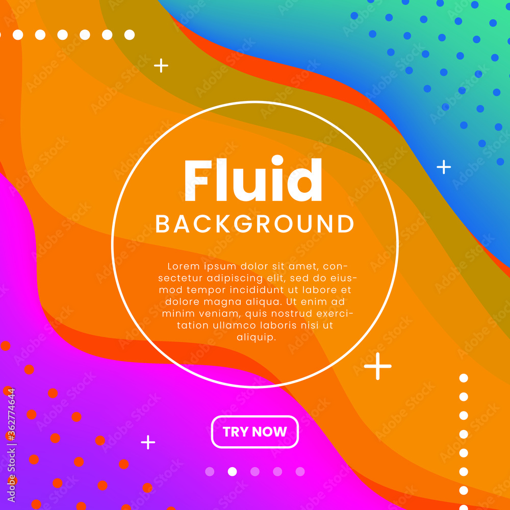 Poster abstract fluid 3d background with liquid modern shapes . isolated vector elements