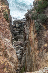 Volcanic Dyke visible in the Royal National Park, Sydney Australia