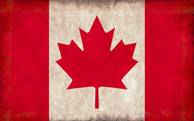 Grunge country flag illustration / Canada