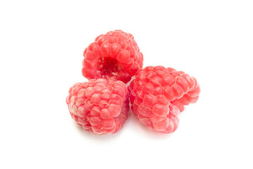 Raspberry isolated on the white background.