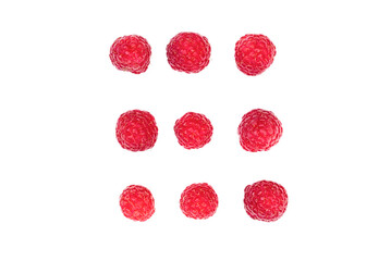 Raspberry isolated on the white background.