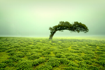 Beautiful view of green Kaas Plateau, satara, maharashtra, india.