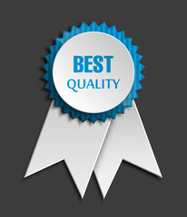 Special round reward banner tape. Awards Previum quality ribbon, sticky label band. Circle Offer Sticker stripe. Round label tag, Vintage badge sticker.