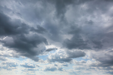 View of stormy sky with clouds