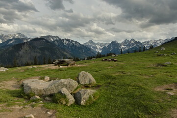 Poland Tatra Mountains. Cloudy sky on Rusinowa Polana. © Tomek