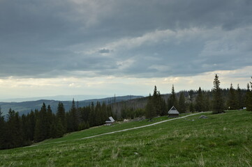 Poland Tatra Mountains. Views from Rusinowa Polana. Cloudy sky. © Tomek