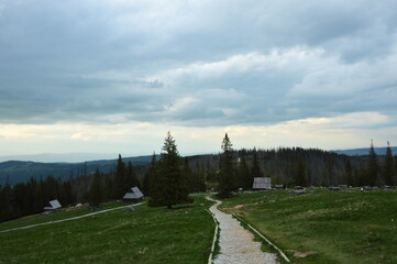 Poland Tatra Mountains. Views from Rusinowa Polana. Cloudy sky. © Tomek